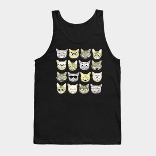 Funny cat faces Tank Top